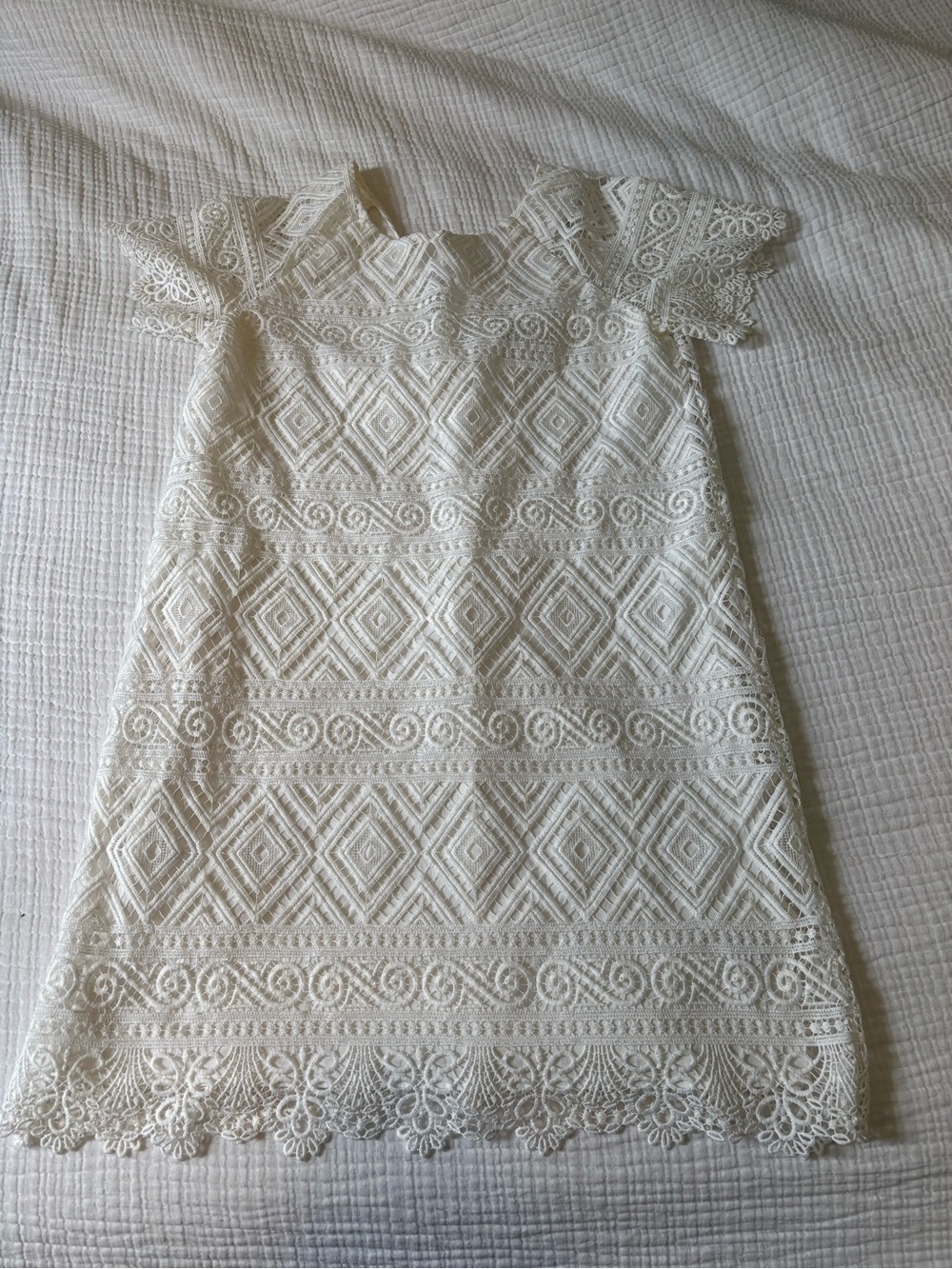 Madewell Lace Overlay White Women's Dress